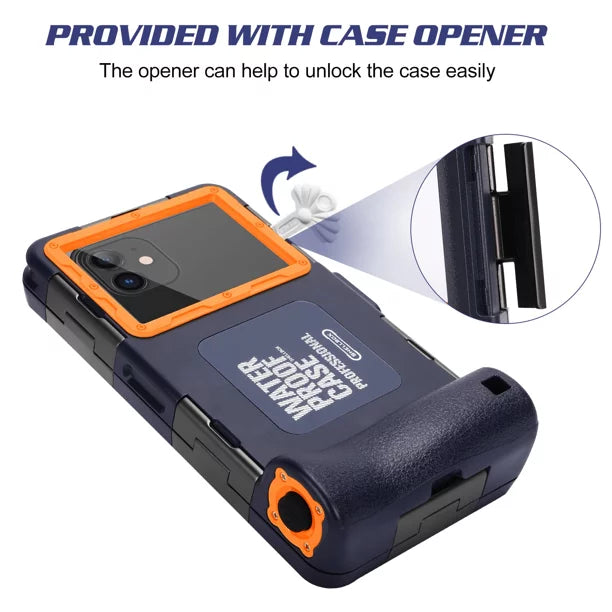 UrbanX Professional [15m/50ft] Swimming Diving Surfing Snorkeling Photo Video Waterproof Protective Case Underwater Housing for Xiaomi Mi 8  And all Phones Up to 6.9 Inch  with Lanyard