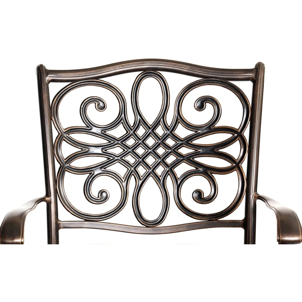 Cambridge Seasons 9-Piece Dining Set in Blue with Extra Large Glass-Top Dining Table