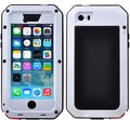 Gorilla Glass Aluminum Metal iPhone 5 Case (White) Heavy Duty Military Grade Shockproof and Scratch Resistant Protection, Rugged Outdoor Travel