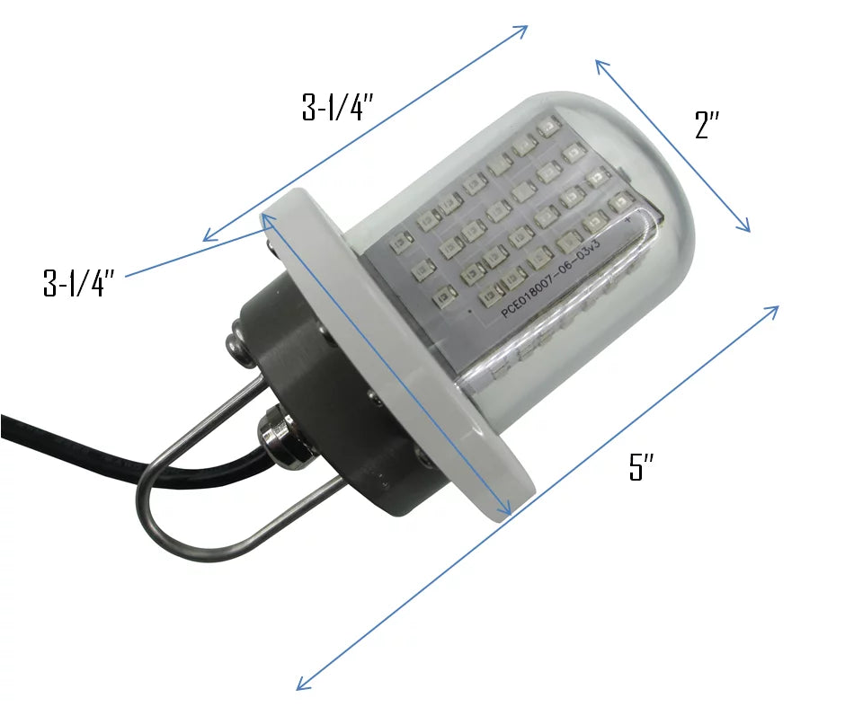 Pactrade Marine Boat  White Underwater Submersible Night Fishing Light 5"