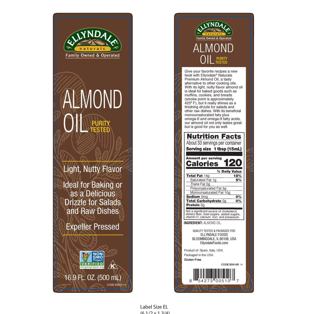 Foods Ellyndale Naturals Almond Oil - 16.9 fl oz