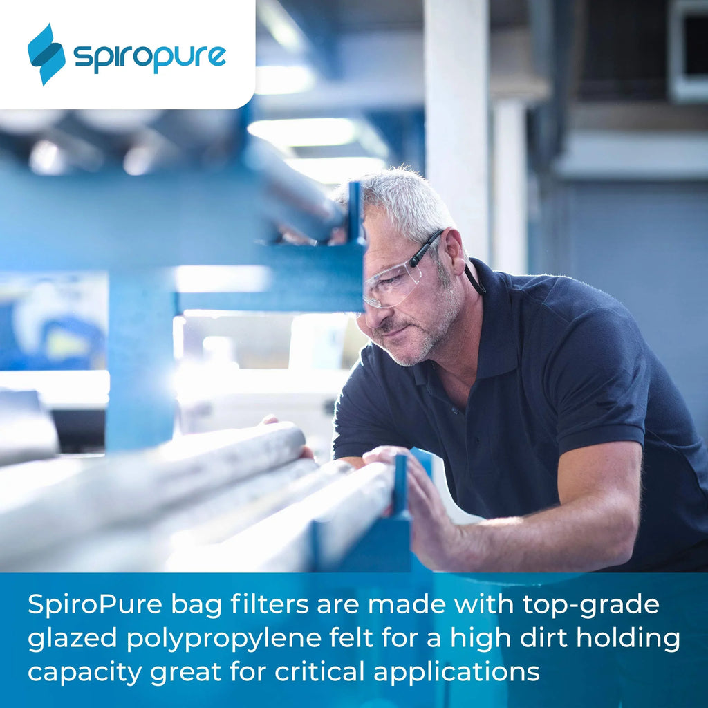 SpiroPure --410-100 100 Micron #3 (10”) Woven Nylon Monofilament Mesh Liquid Bag Filter -410-100 255009-03 (Case of 40)