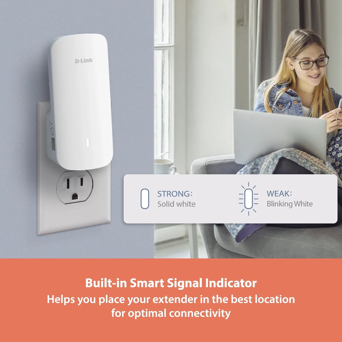 '-Link  Mesh WiFi 6 Range Extender | 1x Gigabit  Port |  | Cover up to 2300 Sq. ft ()