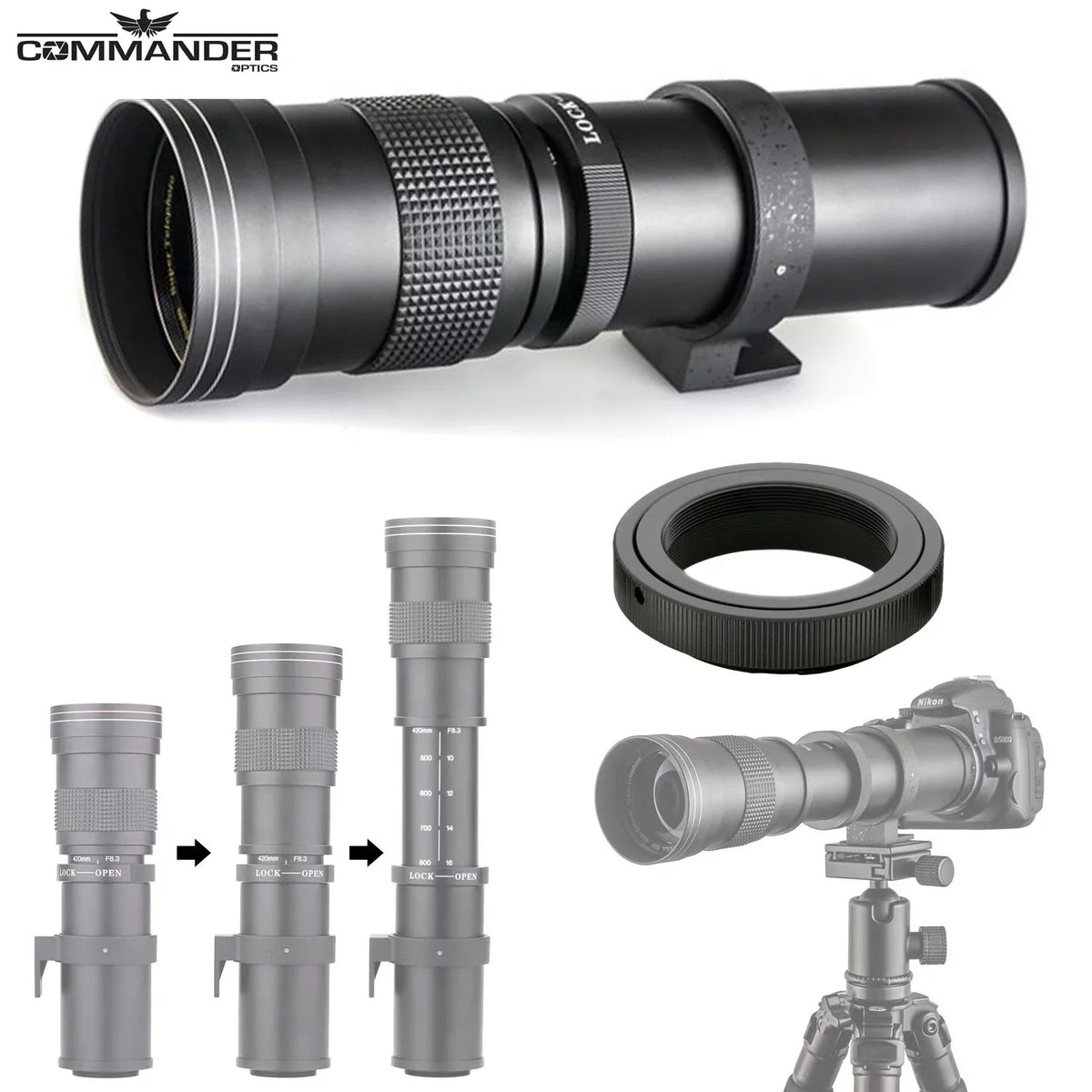 Canon   Full Frame Mirrorless Camera with  24-105mm  & 75-300mm  + 420-800mm  Lenses, Accessories: 2X 64GB Memory Cards,  Video Light, Microphone, Extra Battery, Case & More