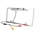 Universal Slim Chrome License Plate  Camera with Wide Viewing Angle
