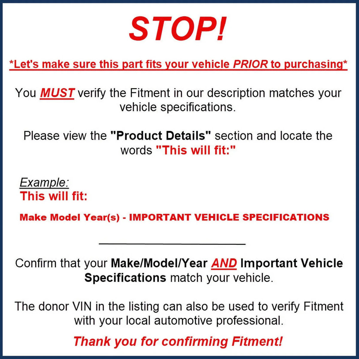 Pre-Owned Ford Fusion Crown Victoria Manual Rear View Mirror   (Good)