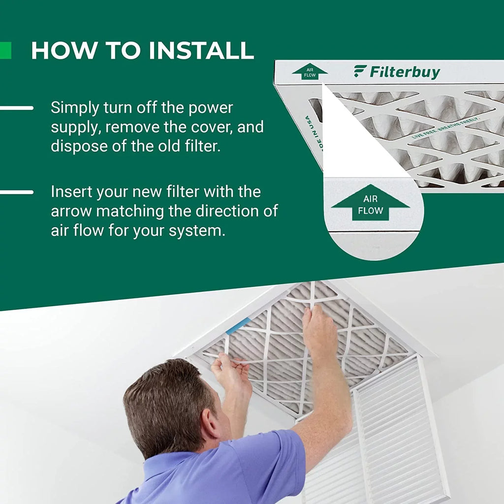 Filterbuy 10x24x1  13 Pleated   Furnace Air Filters (4-Pack)