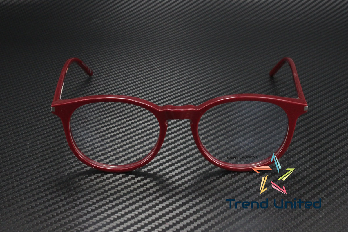 106 011 Round Oval Panthos Burgundy 50 mm Unisex Eyeglasses