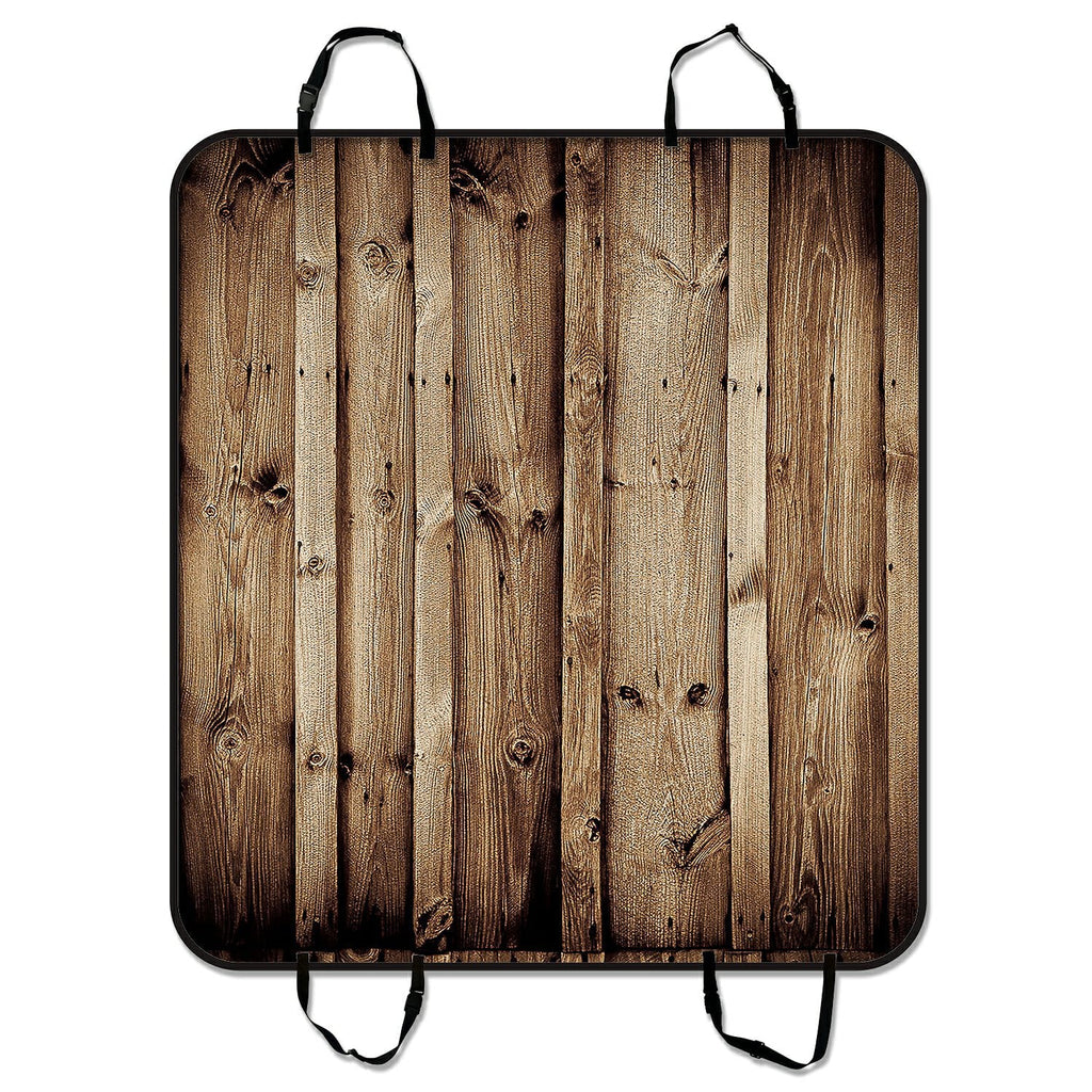 Vintage Rustic Knotty Old Barn Wood Pet Car Seat Cover Dog Car Seat Mat Hammock Cargo Mat Trunk Mat For Cars Trucks and  54x60 inches