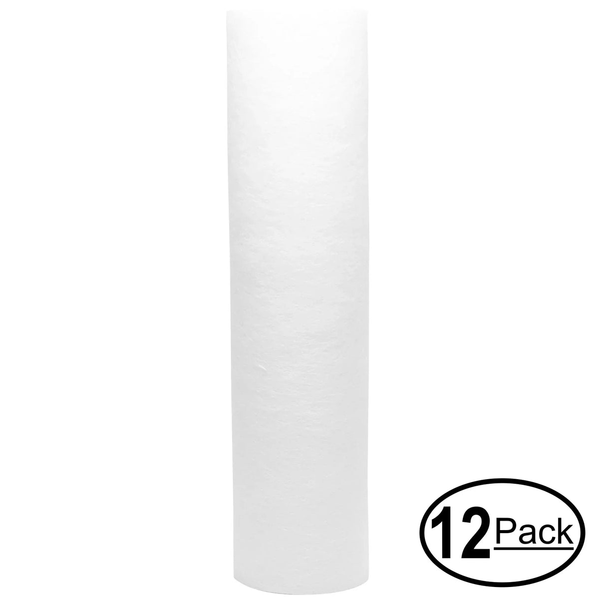 12-Pack Replacement for iSpring  Polypropylene Sediment Filter - Universal 10-inch 5-Micron Cartridge for iSpring 123Filter Slimline Water Filter Housing Clear 10 # - Denali Pure Brand