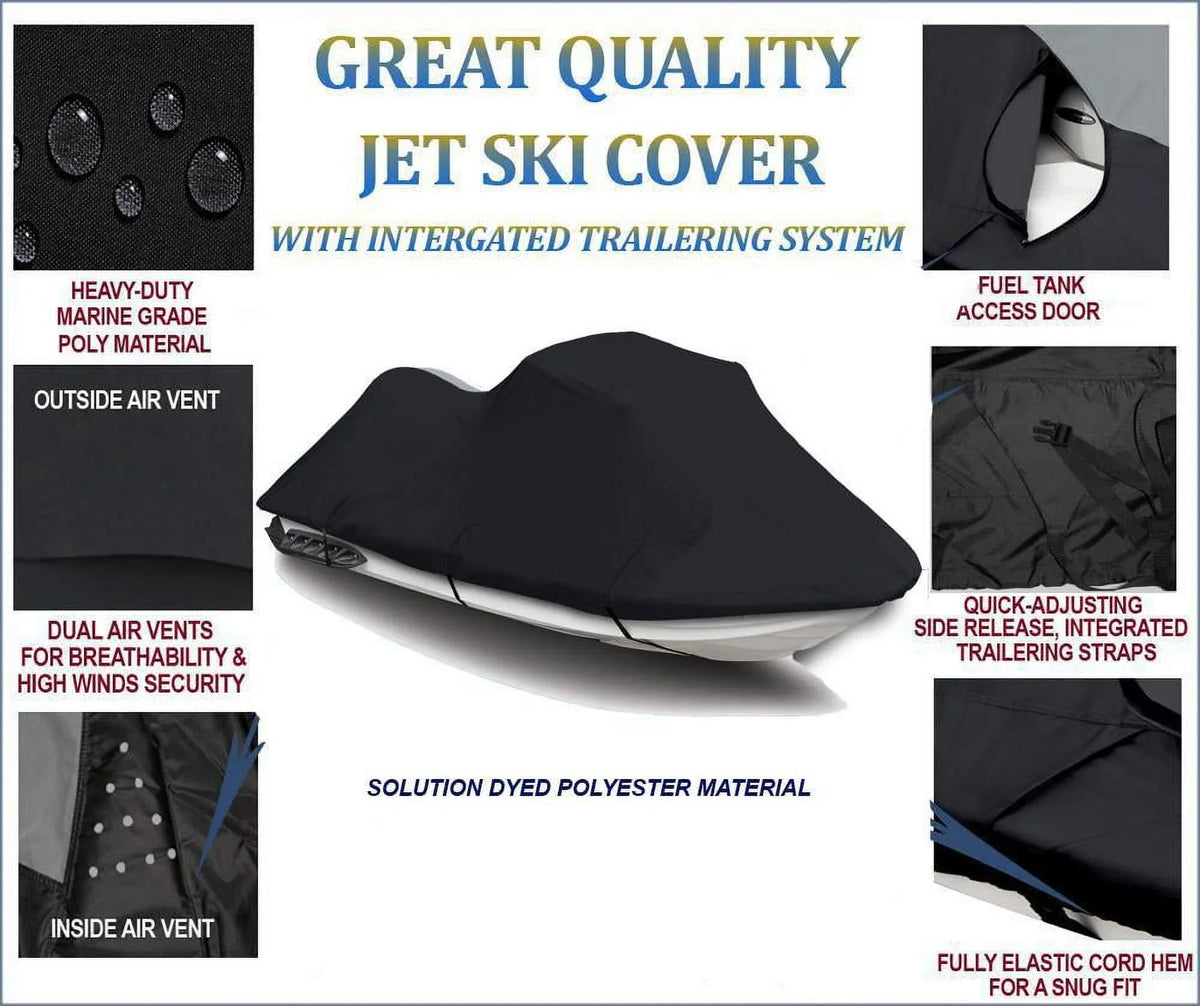 600  JetSki Cover Compatible for Tigershark Montego 1994 1995 1996 1997 Jet Ski  Cover 2 Seater 111"