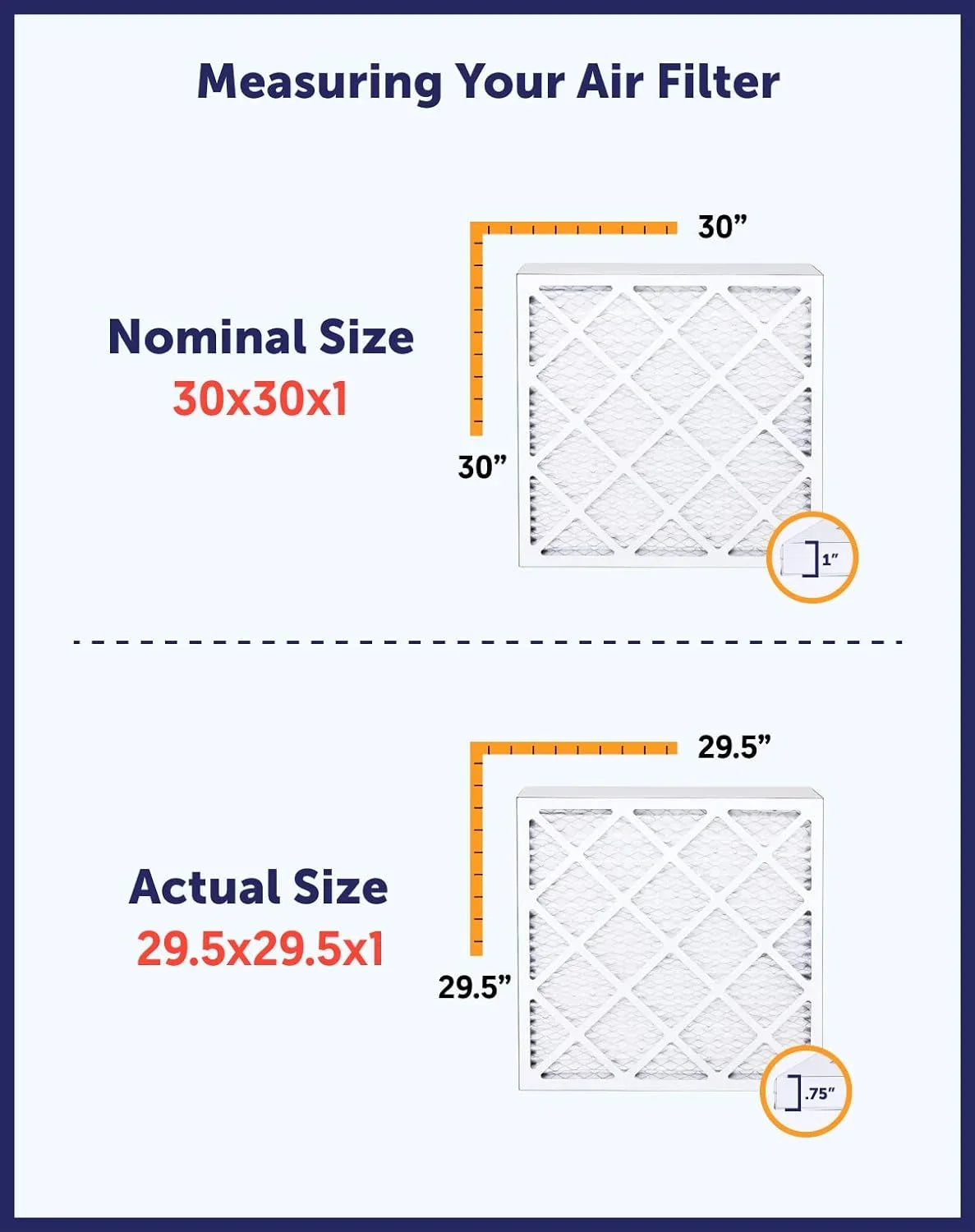 Filter King 17.5x39.5x1 Air Filter | 4- |  8  Pleated / Furnace Filters |    | Actual Size: 17.5 x 39.5 x .75"