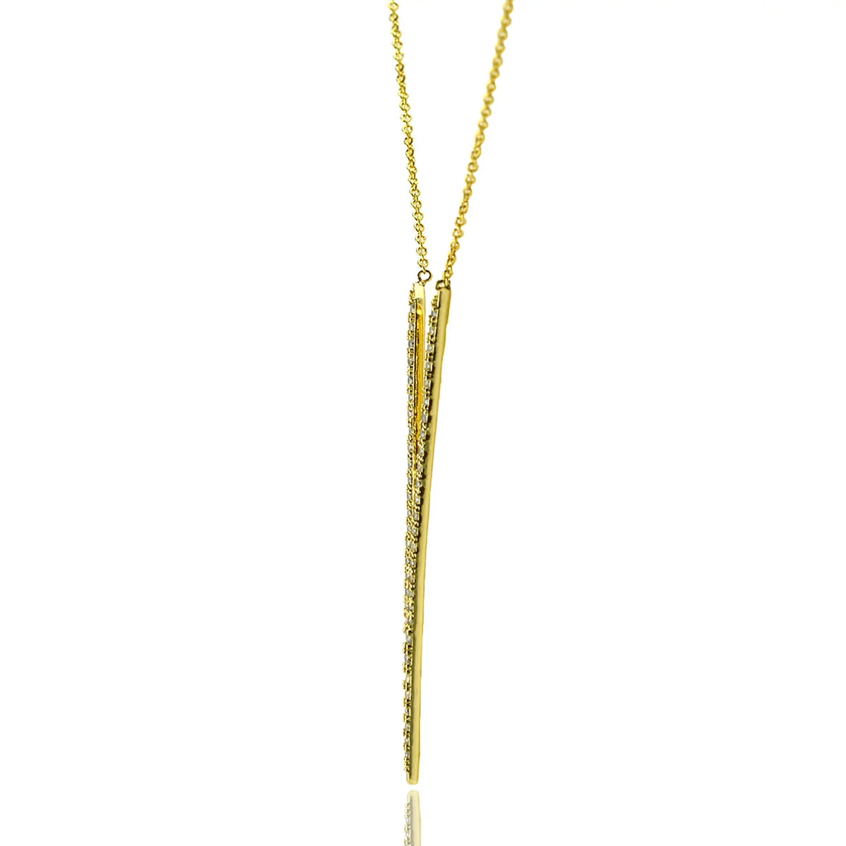 Blue Box Boutique Inc Cubic Zirconia Gold Pointed  Drop Pendant Necklace for Women, Teens