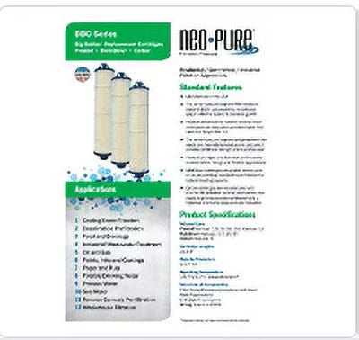 Neo-Pure 1 Micron Big Bubba Depth Cartridge - Replacement Filter Compatible with Watts -150- Big Bubba -150 housing