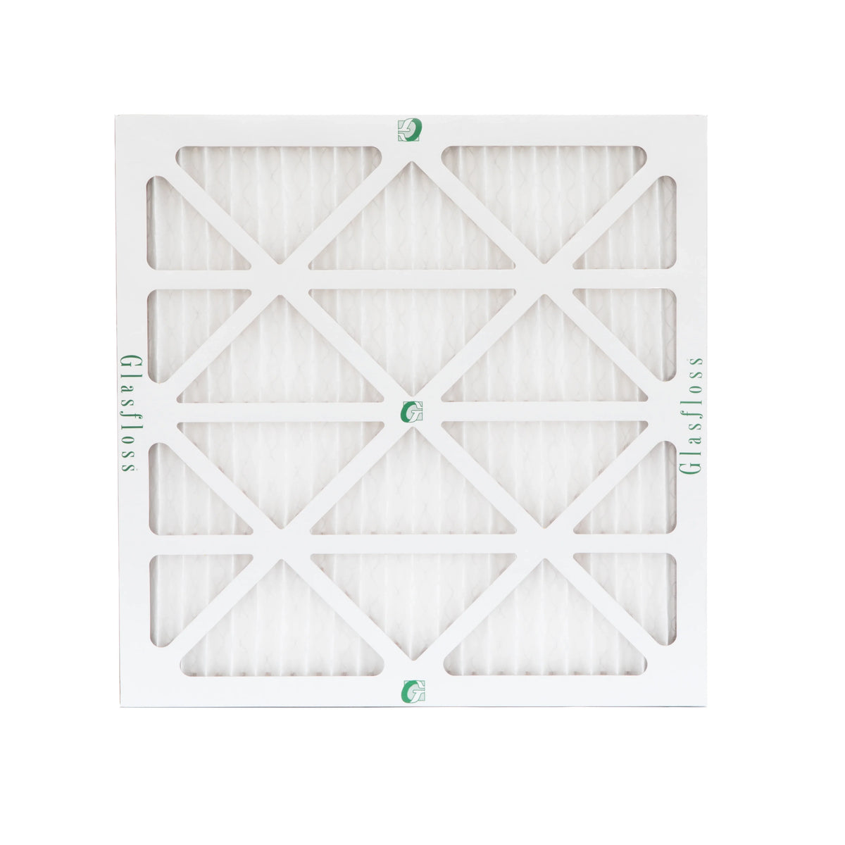 12 Pack of 14x14x1  10 Pleated Air Filters by Glasfloss. Actual Size: 13-1/2 x 13-1/2 x 7/8