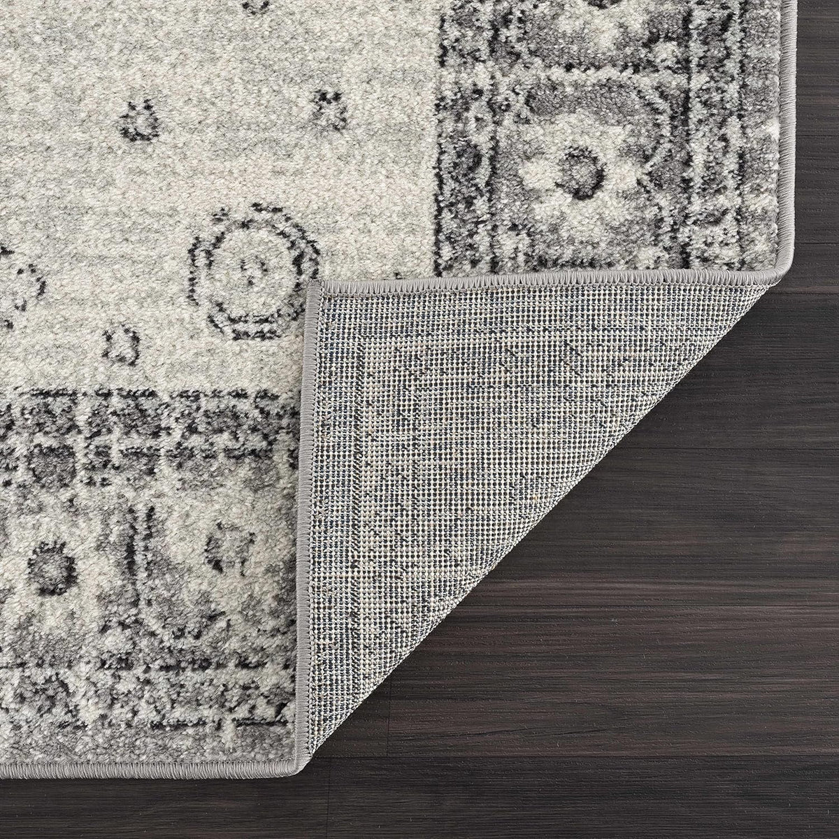 Marash Collection Goksun Persian Traditional Living Room, Bedroom, Indoor Area Rug - Oriental Medallion Pattern - Boho Vintage Distressed - Grey, Beige - 7'10"  10'