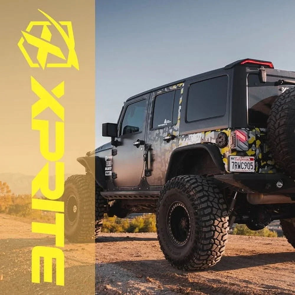Xprite Bedrock Series Gas Fuel Cap Cover for 07-18 Jeep Wrangler  , Offroad Style, Lightweight Aluminum, Easy Installation, Theft Deterrence