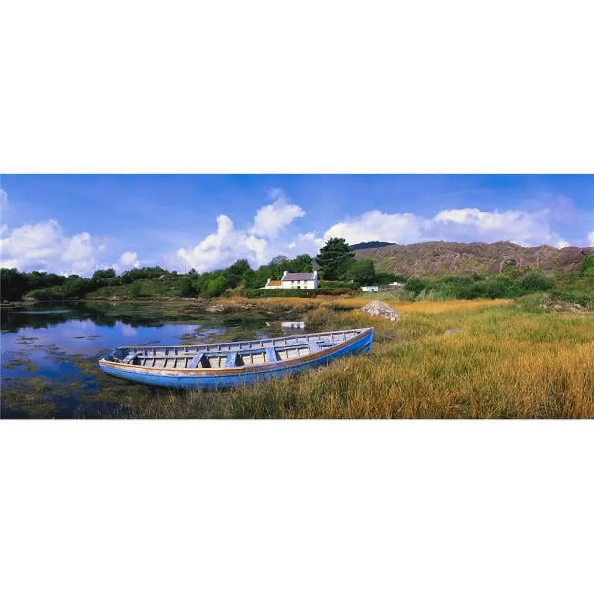Ellens Rock Glengarriff Co Cork Ireland - Rowvessel On The Shore Poster Print by The Irish Image Collection, 30 x 12