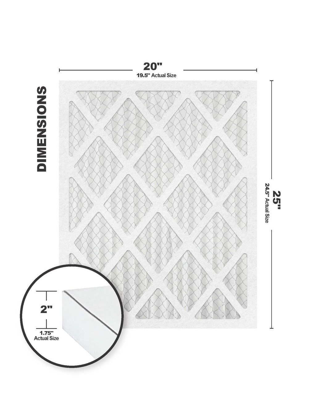Accumulair Gold 20x25x2  8 Air Filter (4 Pack)