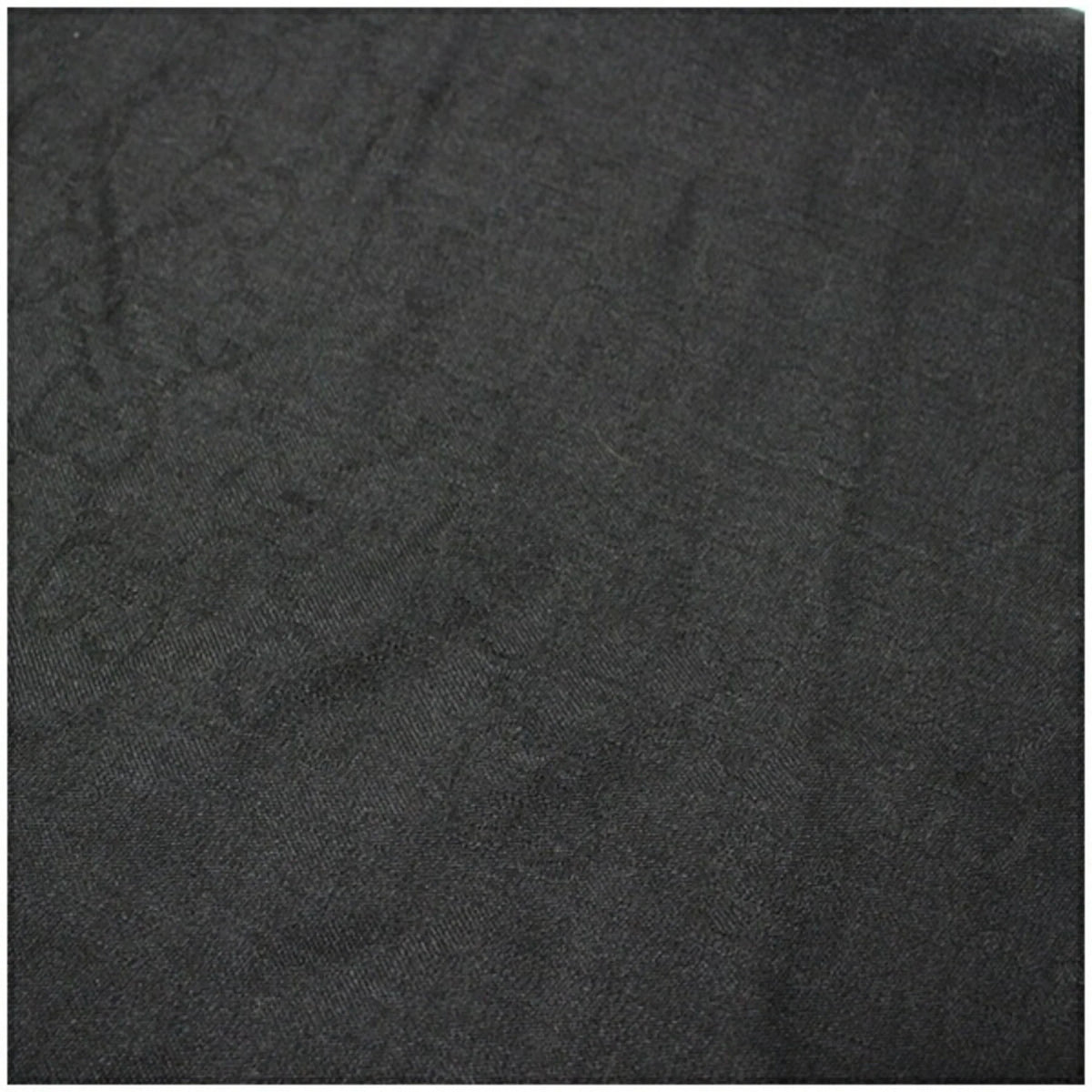 Pre-Owned Gucci Wool x Silk Stole Shawl Rectangular Black  Pattern 165904  Women's (Good)
