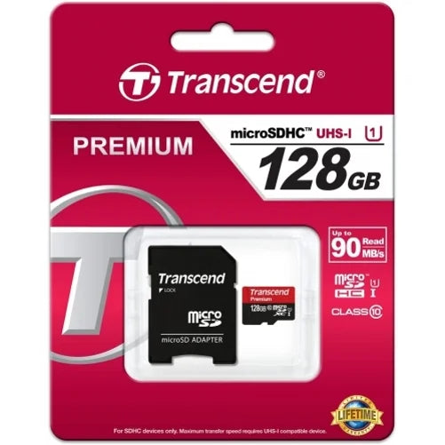128GB Memory Card with Zipper Case (Not a phone case) - Transcend High Speed MicroSD Class 10 MicroSDXC Compatible for  Signa, 10L, 20 , 10 5G , Pro 5G - UniHertz Titan -
