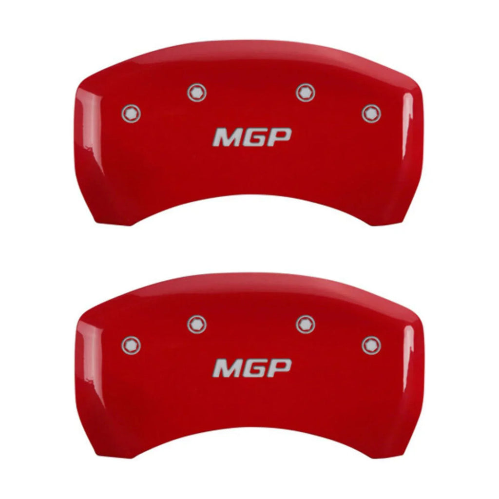 4 Caliper Covers Engraved Front & Rear  Red finish silver ch Fits select: 2013  300, 2012  300C
