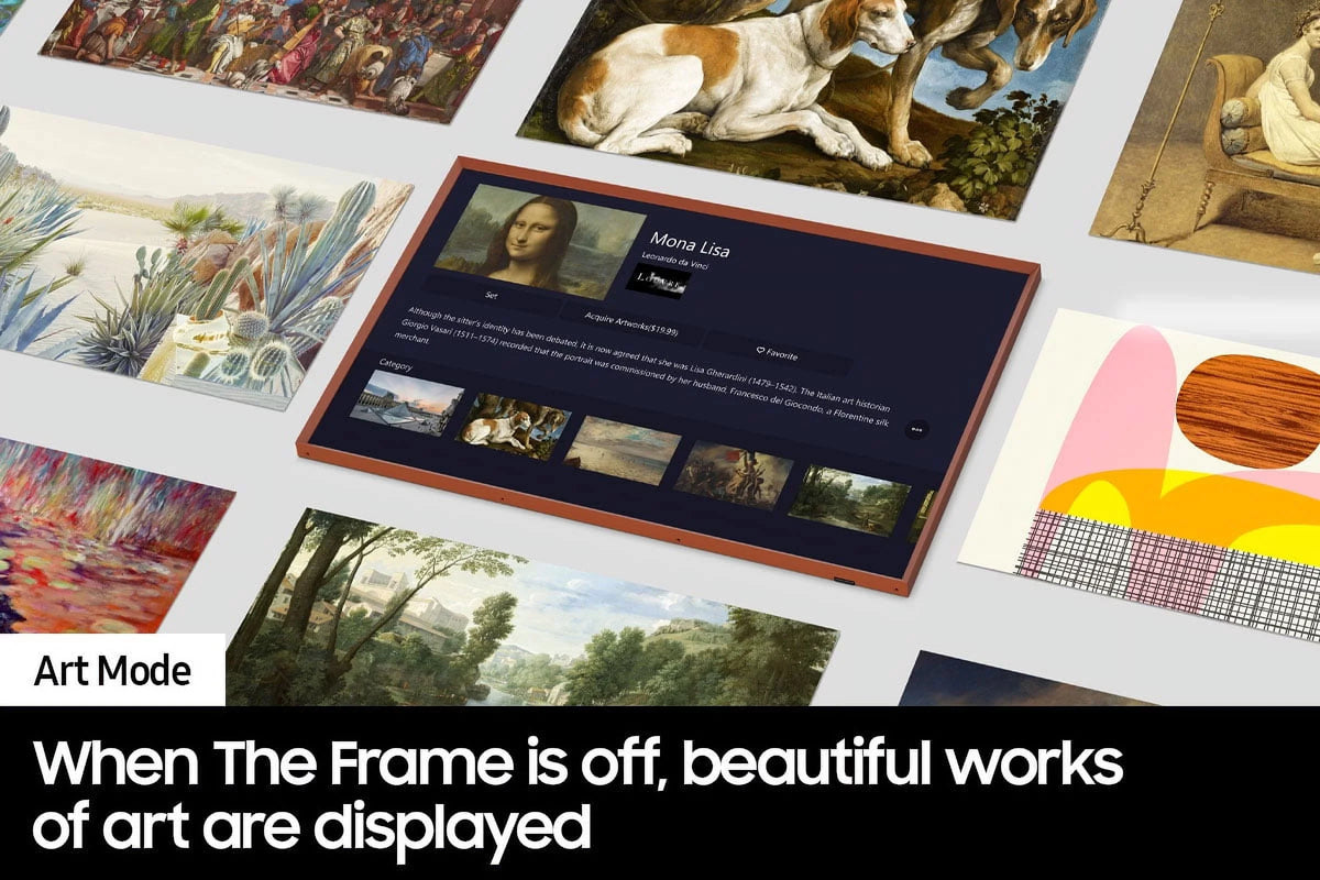 Samsung  55-inch The Frame 4K  Smart   with Samsung - Auto-Rotating Wall Mount (2022)