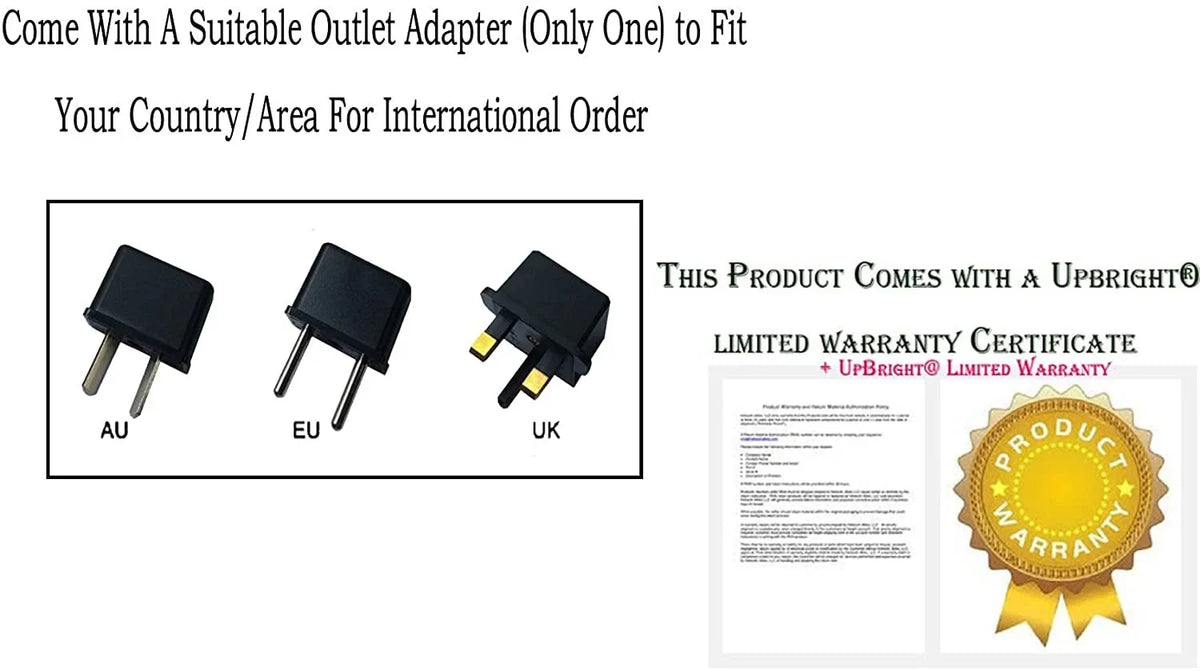 UpBright 9V / Adapter Compatible with York Fitness Active 120 53062 52048 52060 Perform 210 52049 53063 215 53071 53072 52059 Aspire 53070 52058 Exercise Cycle Cross Trainer Excel 310  Rower