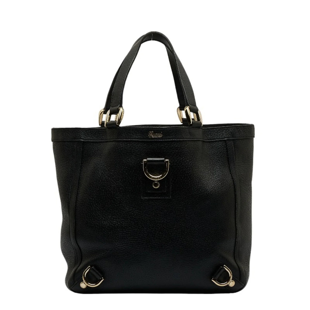 Pre-Owned Gucci Abbey Handbag Tote Bag 130739 Black Leather Women's  (Good)