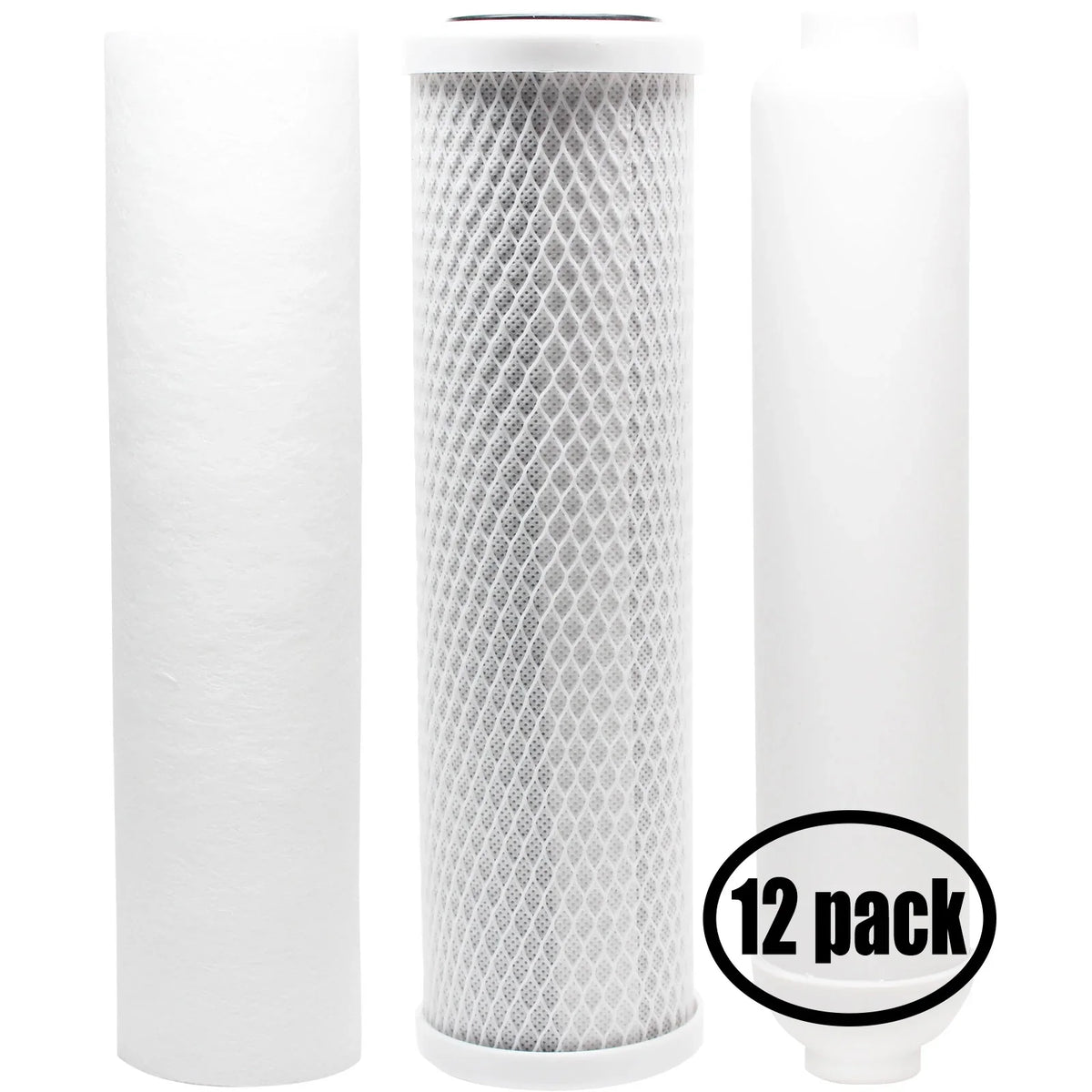 12-Pack Replacement for Filter Kit for Watts --4SV  System - Includes Carbon Block Filter,  Sediment Filter & Inline Filter Cartridge - Denali Pure Brand