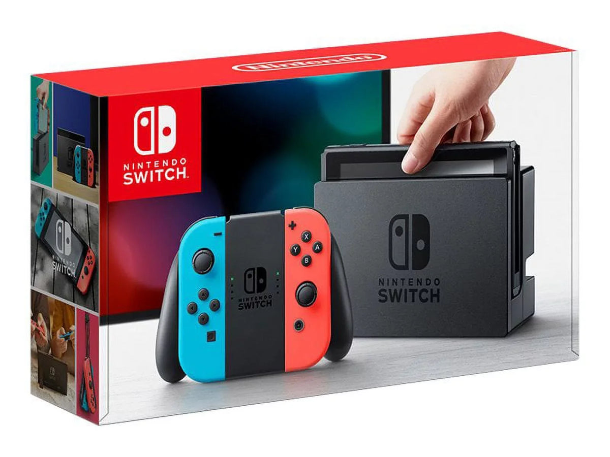 Nintendo Switch with Neon Blue and Neon Red Joy-Con - Game console - Full  - black, neon red, neon blue - Mario Kart 8 Deluxe