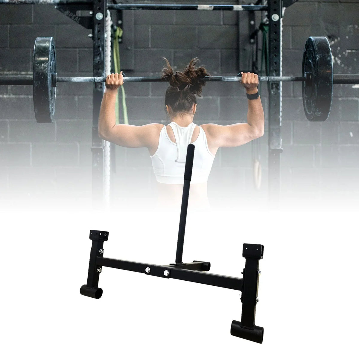 Deadlift Barbell Stand Compact Gym Equipment for Workout Sport Weight Plates