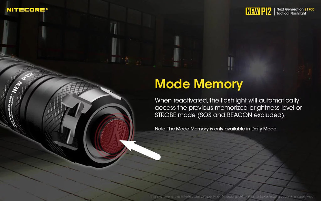Nitecore New  Version  Flashlight - 1200 Lumens w/ Battery,  Cord, Offset Mount,  Pressure Switch,  and  3Amp Wall Adapter