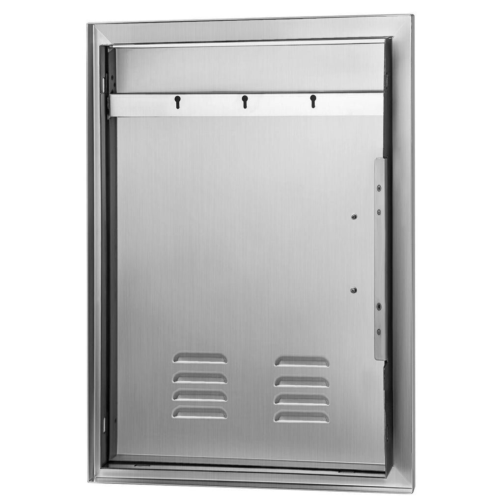 Access Door 17x24 inch Stainless Steel Single Vertical Island Door with Vents for Storage