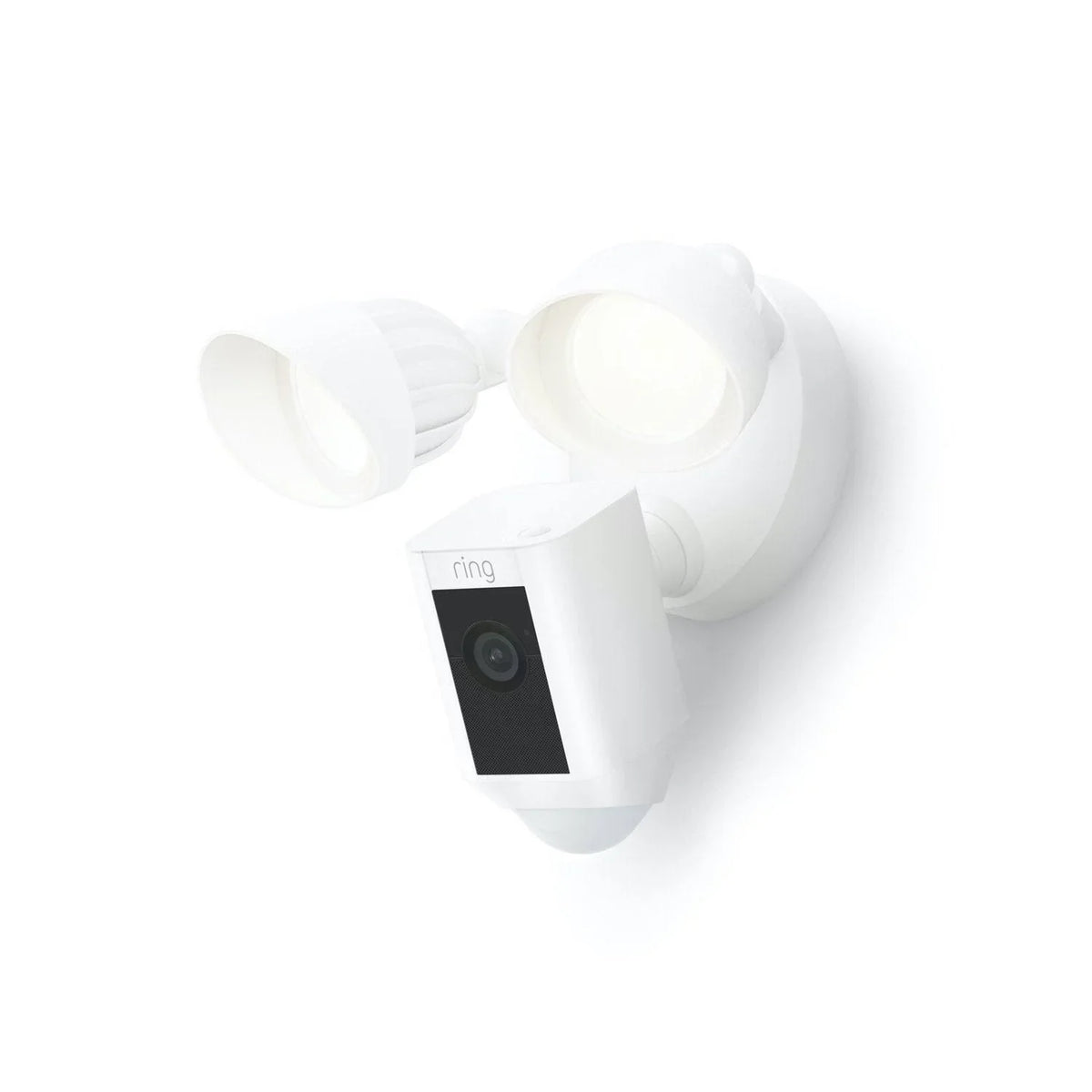 Restored Ring_Floodlight Cam Wired Plus with Motion Activated , White, 2021 Release, Outdoor, WiFi, /Network (Refurbished)