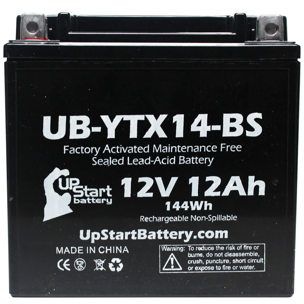 5-Pack UpStart Battery Replacement for 2010  ,  800  Factory Activated, Maintenance Free, Motorcycle Battery - 12V, 12AH, --