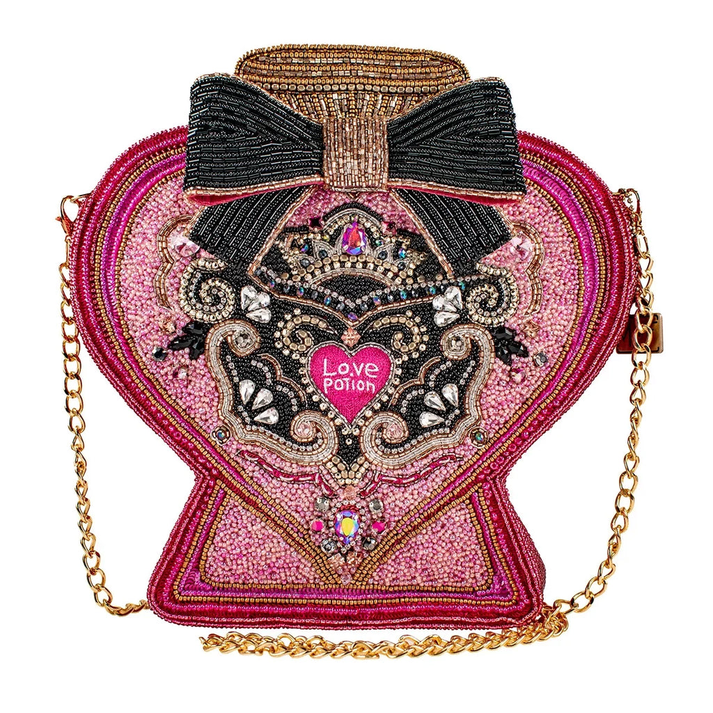 Mary Frances   Pink Bottle Beaded Handbag Purse